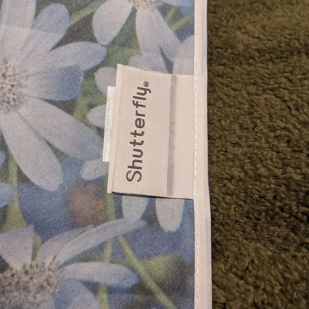 Original Photography Small Blue Floral Dog Bandana